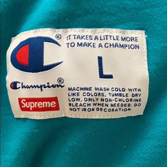 Supreme Champion crewneck Teal Blue - Picture 3 of 4